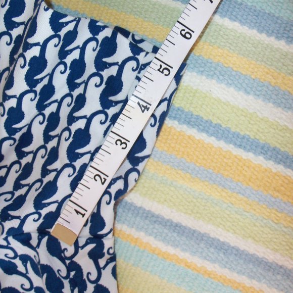 J.Crew Factory White/ Blue Seahorse Chino Shorts 2 - Picture 9 of 10